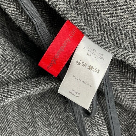 Monitaly AW 16 Size S Men's Jacket Grey Wool Blend Side Closure Wrap Style - Picture 13 of 13